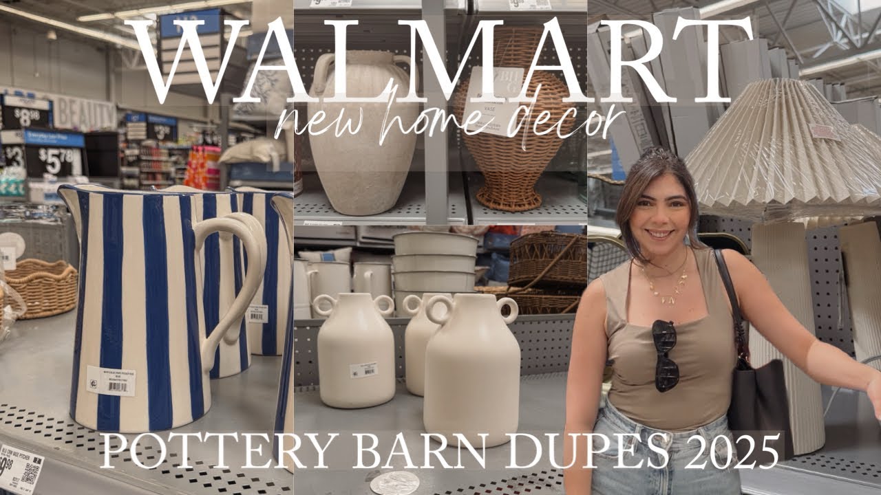 WALMART POTTERY BARN DUPES AND SPRING DECOR 2025 SHOP WITH ME | WALMART SPRING DECOR 2025 SHOP W/ ME