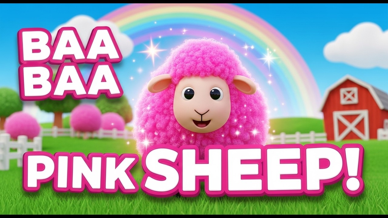 Баа-баа, розовая овечка 🐑💖🎵 | Детская песенка для изучения цветов