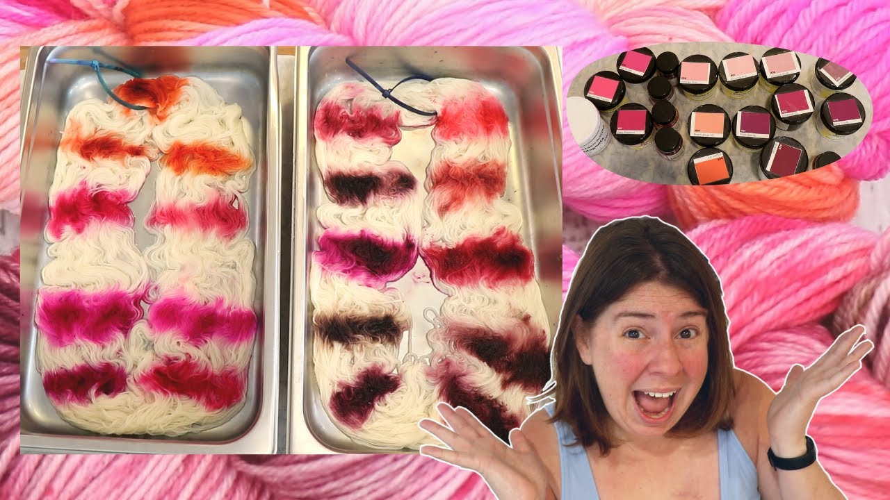 Dyepot PS #43 - Swatching All Pink Acid Dyes!  Dharma, Jacquard, & Paradise Fibers (Dry Dye Powder)