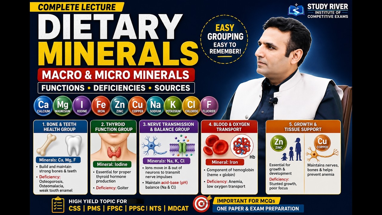 Dietary Minerals | Micro minerals | Macro Minerals | Zinc | Iron | Diet