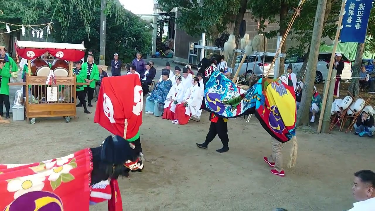 2024・香川県木田郡三木町井戸和爾賀波神社本祭り！後半四獅子連！パート1
