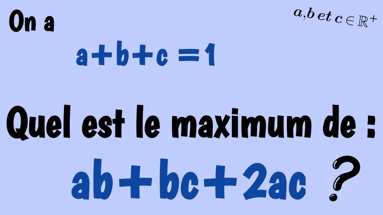Olympiade maths intéressant !👌