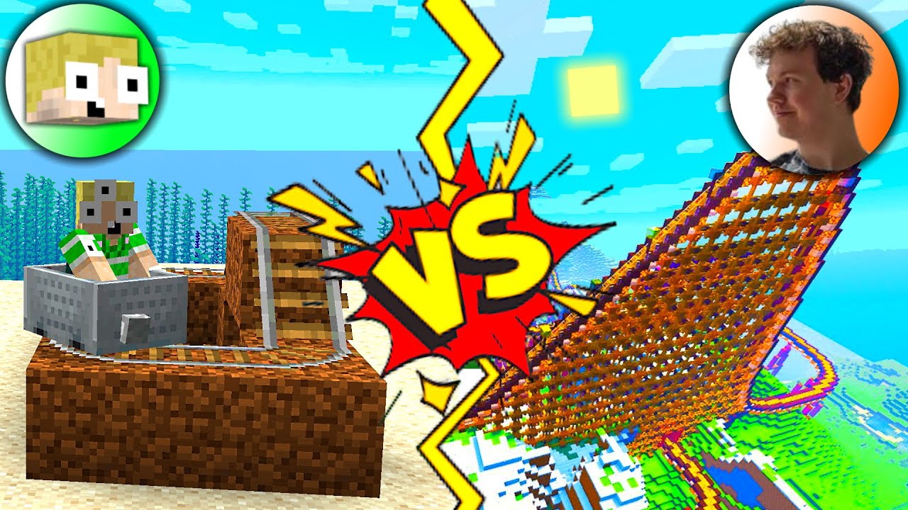 Hvem kan bygge den sjoveste Roller Coaster i Minecraft? (med TrierGaming)