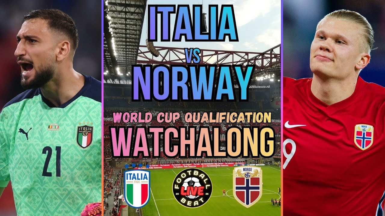 ITALIA vs NORWAY WATCHALONG LIVE WORLD CUP QUALIFICATION