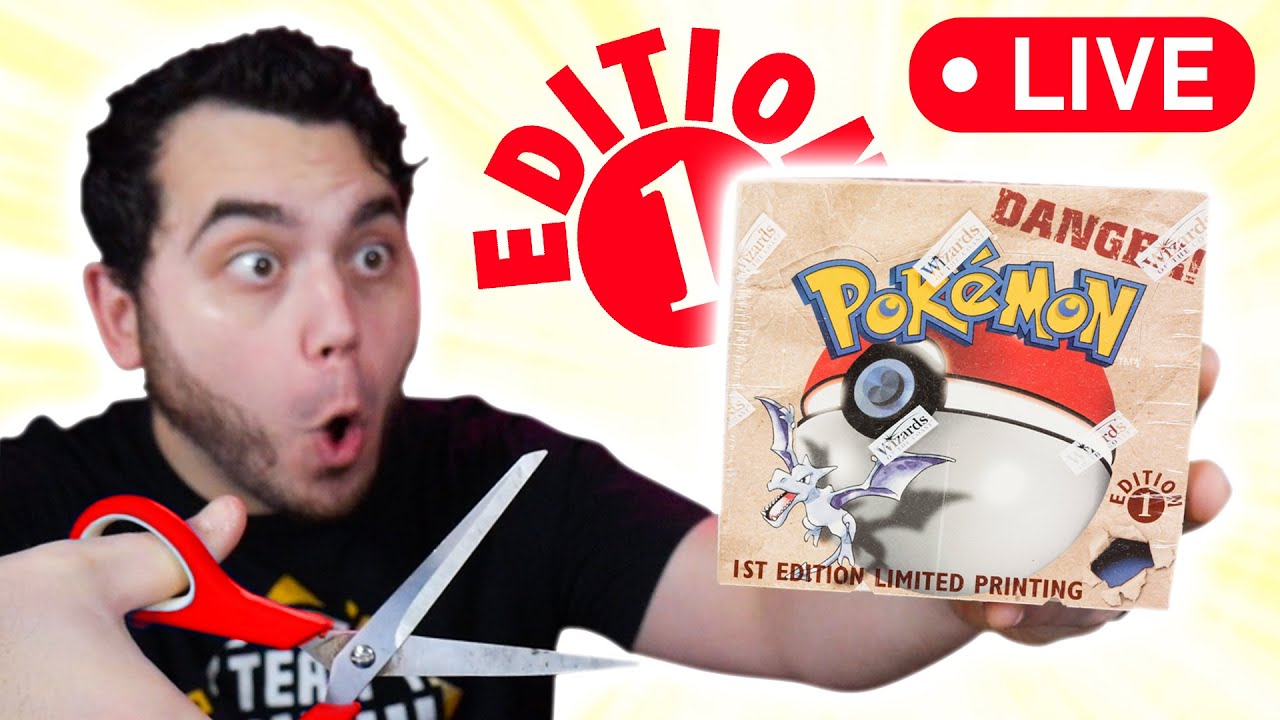 Opening the $25,000 1st Edition Fossil Pokemon Box (Official Live Stream)