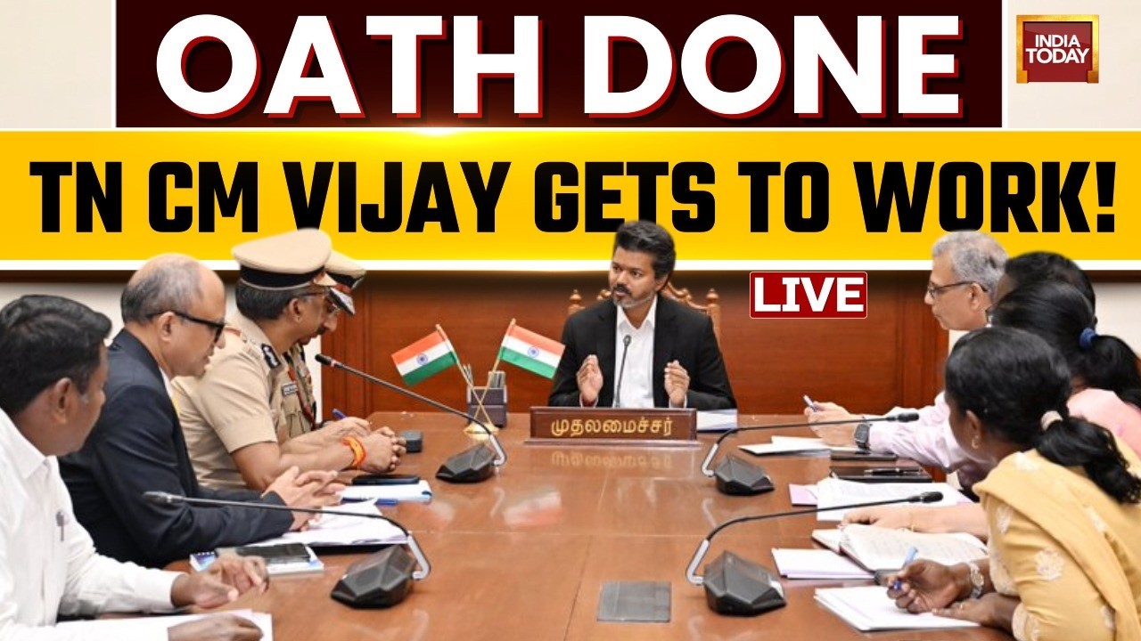 LIVE: TVK Vijay Oath Ceremony Done! Will Tamil Nadu CM Vijay Deliver On Poll Promises? | India Today
