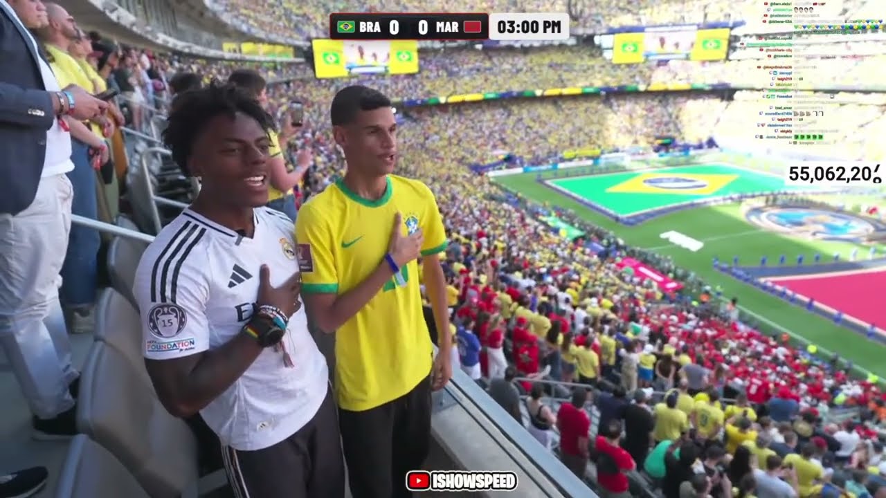iShowSpeed & Receba Sing Brazil&rsquo;s National Anthem 🇧🇷😂