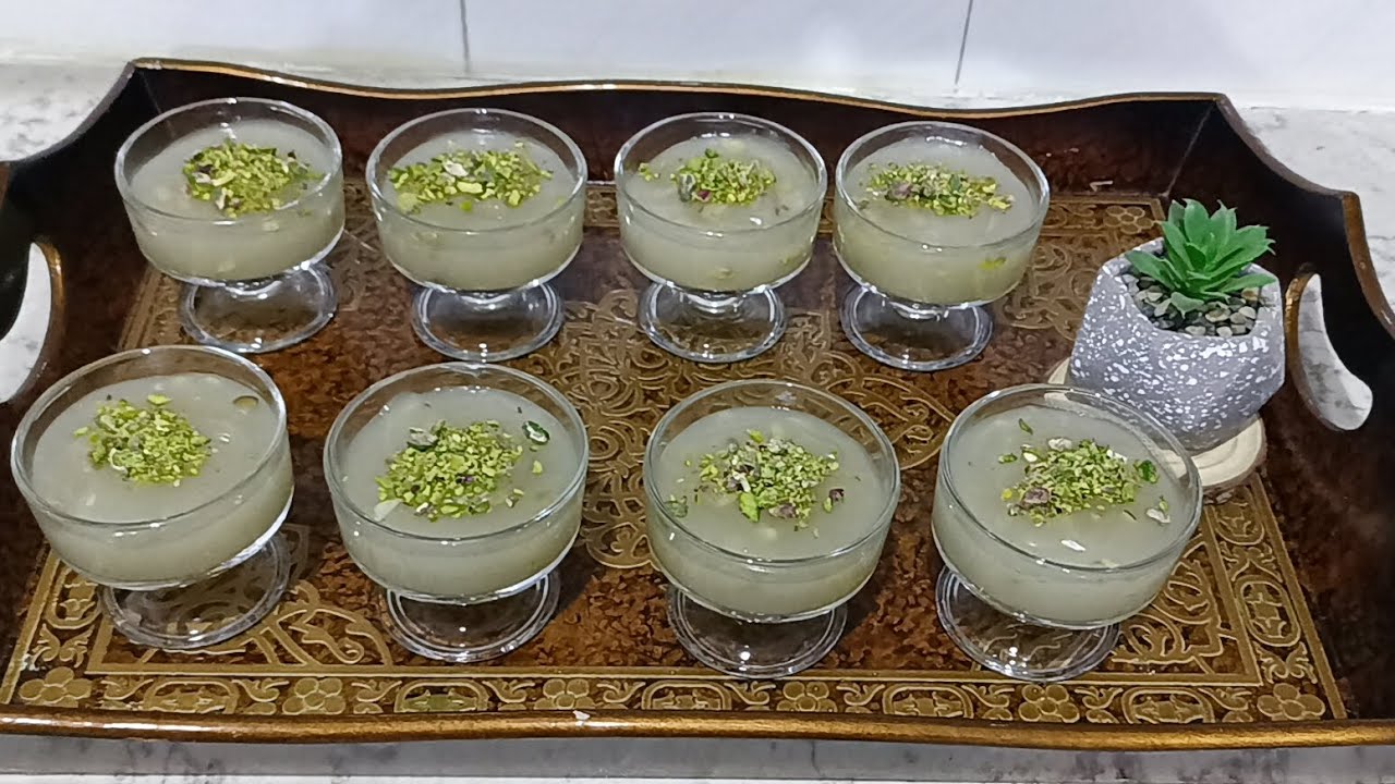 حلاوة النشاء الشفافة او الحلقومية العراقية سهلة وسريعة ولذيذة 😋