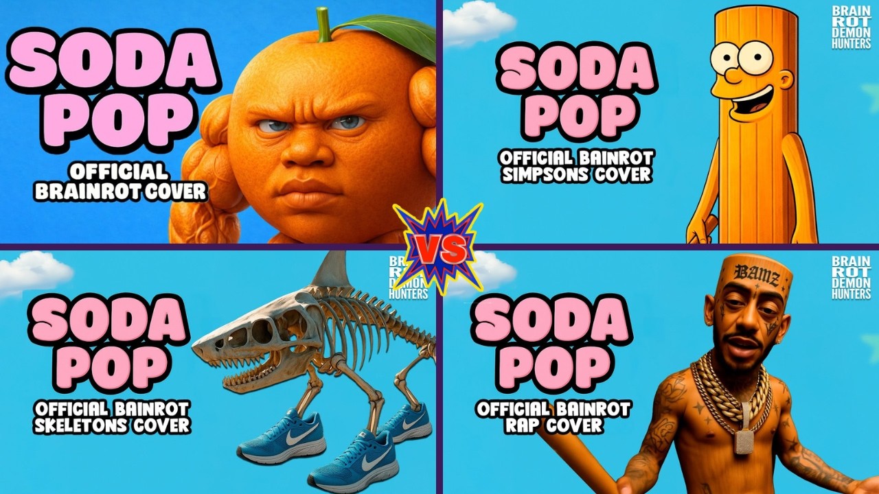 SODA POP BRAINROT UDINDIN vs BRAINROT SKELETONS vs SODA POP BRAINROT SIMPSONS SODA POP BRAINROT FUNK