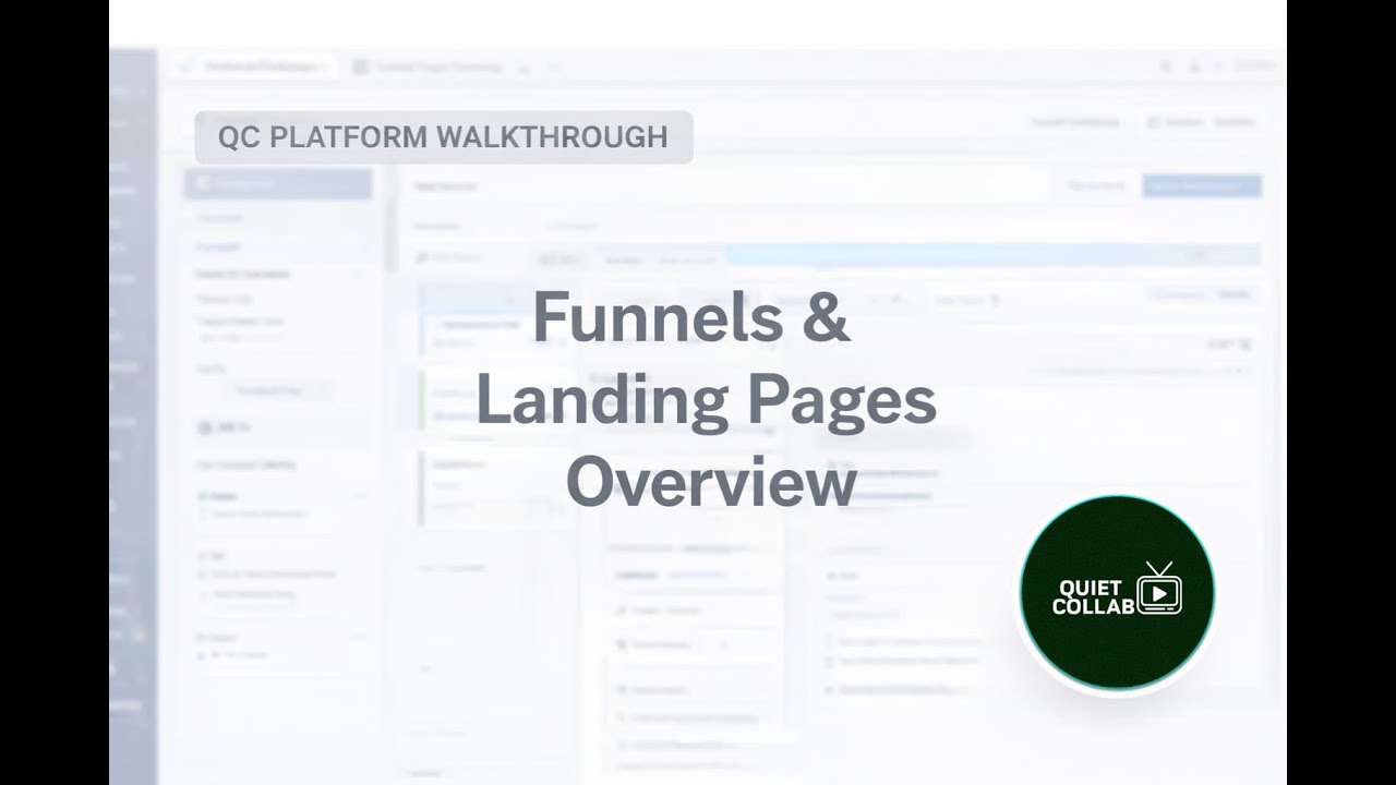 Funnels & Landing Pages Overview | QC Platform Walkthrough | Channel 08