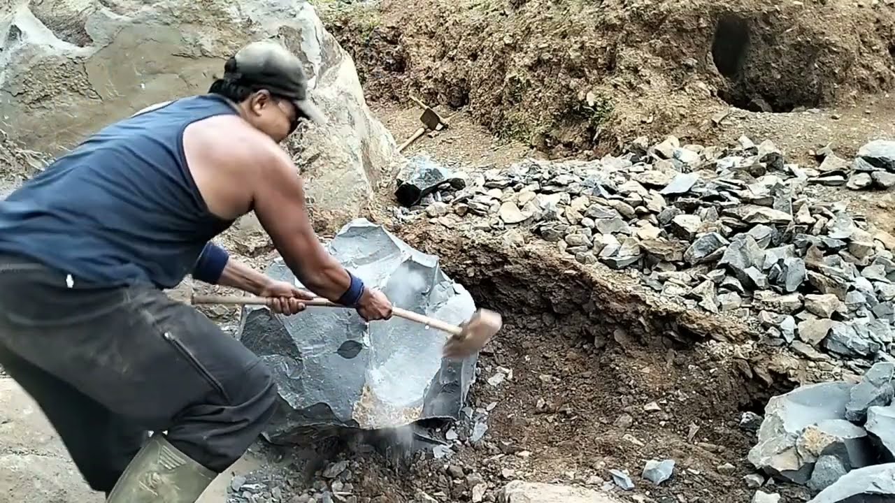 Pukulan Bebas Tanpa Beban,, Hancurkan Batu