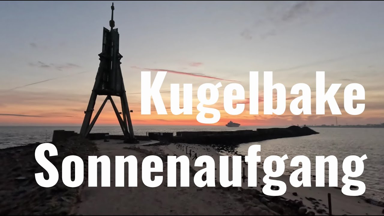 Cuxhaven Döse Sonnenaufgang Kugelbake - Früh morgens (fast) alleine im Watt
