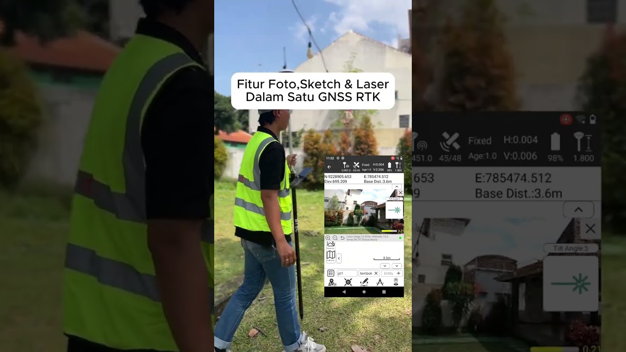 Fitur Foto,Sketch & Laser Dalam Satu GNSS RTK | STEC Sdi