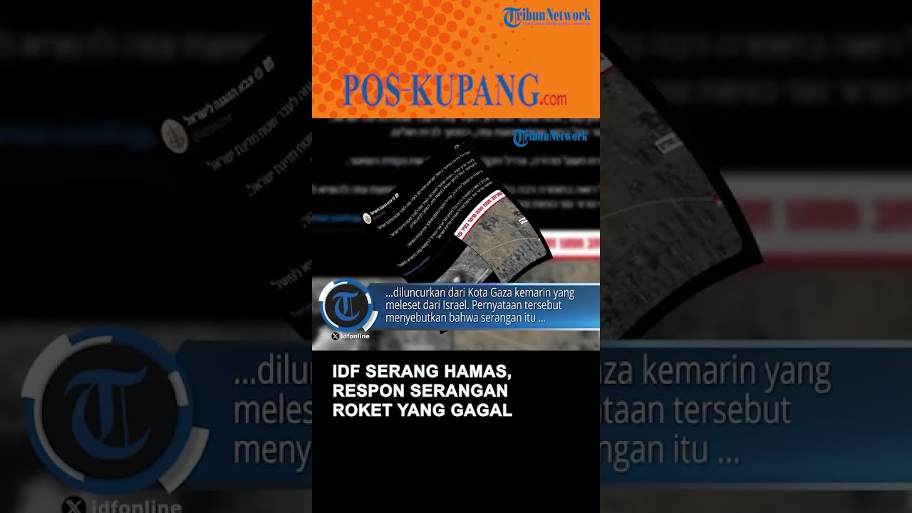 IDF Serang Hamas, Respon Serangan Roket yang Gagal ke Israel dari Gaza