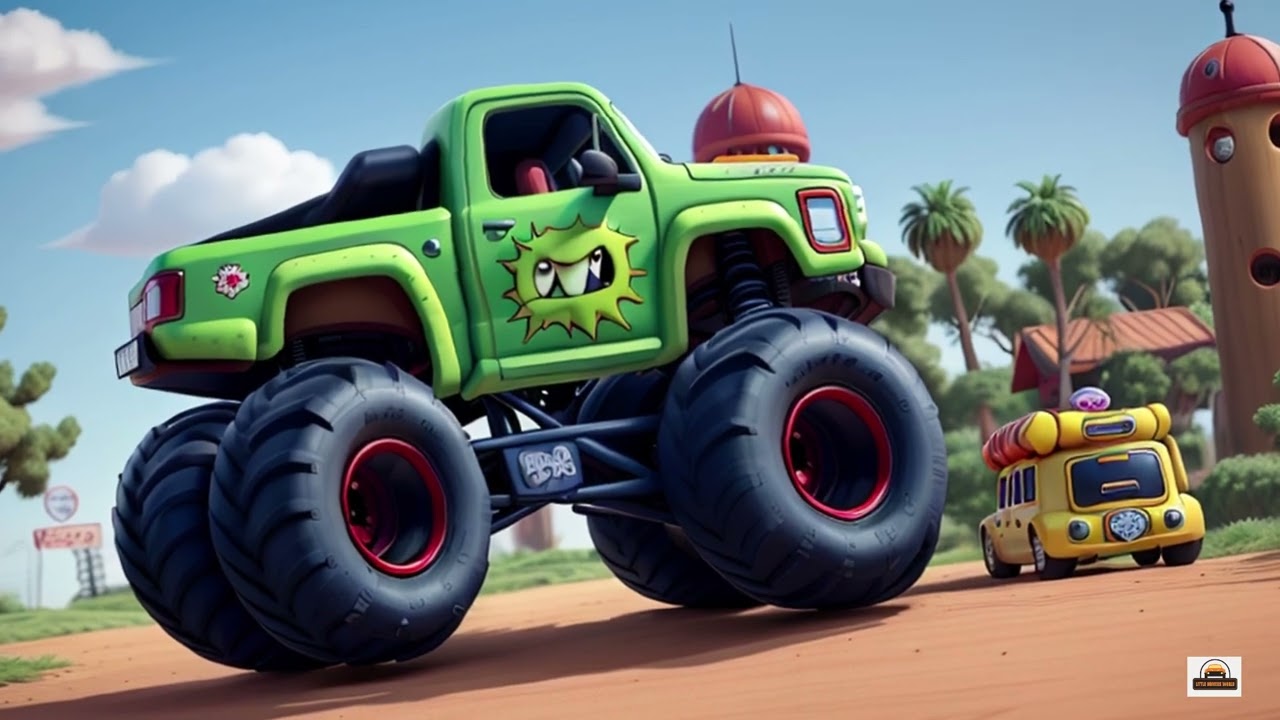 Wheels On the monster truck song | Soccer ball shaped wheels - Nursery Rhymes & Kids Songs
