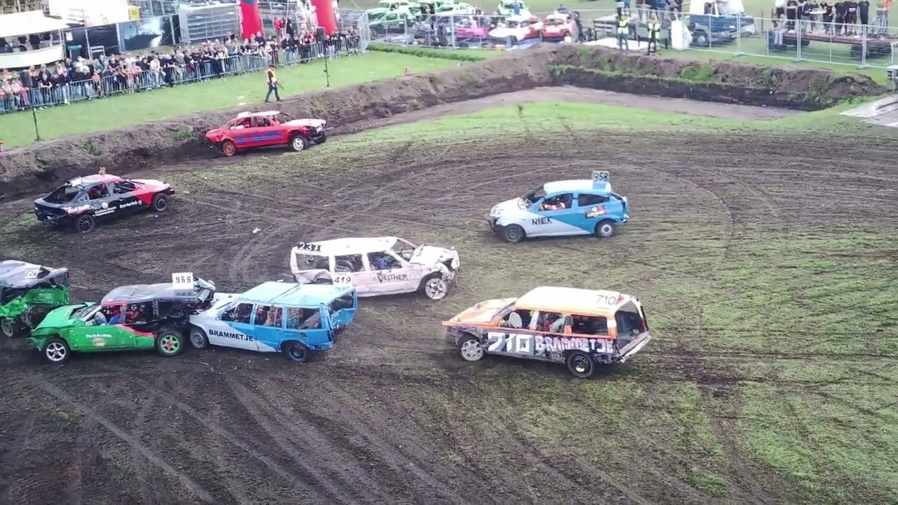autorodeo Rouveen 2025 Drone 4K  koningsdag  compilatie 