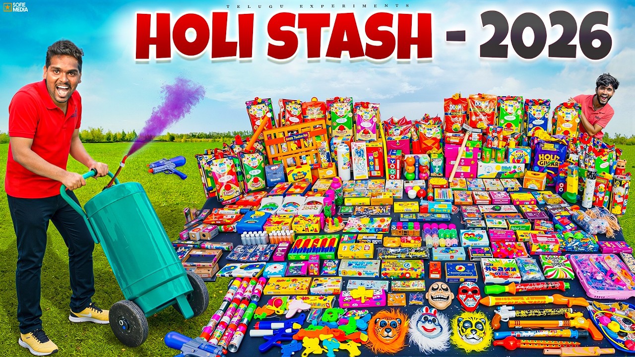 Biggest Holi Stash 2026 Worth ₹1,00,000 🔥🔥 Telugu Experiments
