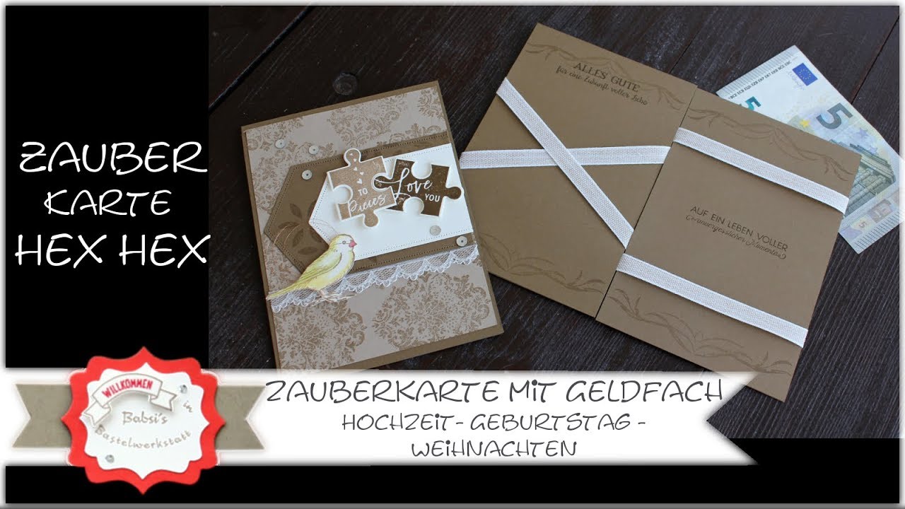 Zauberkarte mit Geldfach basteln - Stampin´Up! - Hochzeitskarte - Geburtstagskarte - Weihnachtskarte