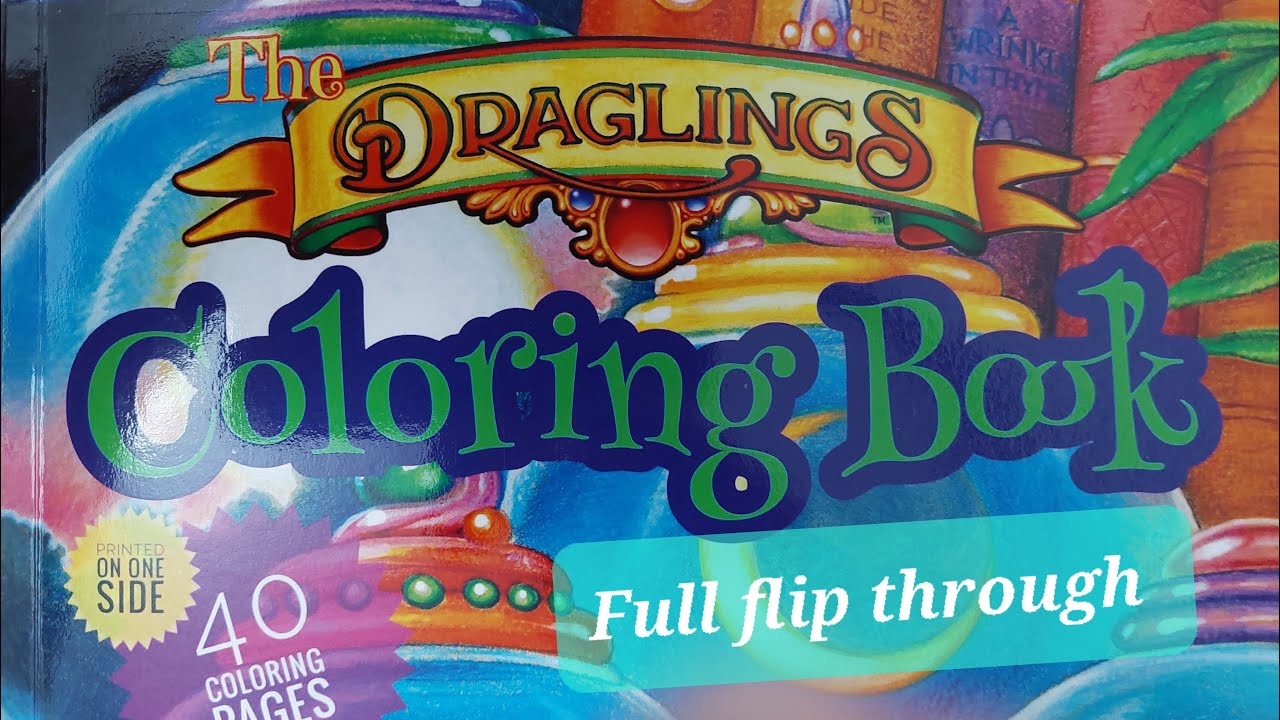 Full flip through of 'Randal Spangler's' 'THE DRAGONLINGS' Adult colouring book
