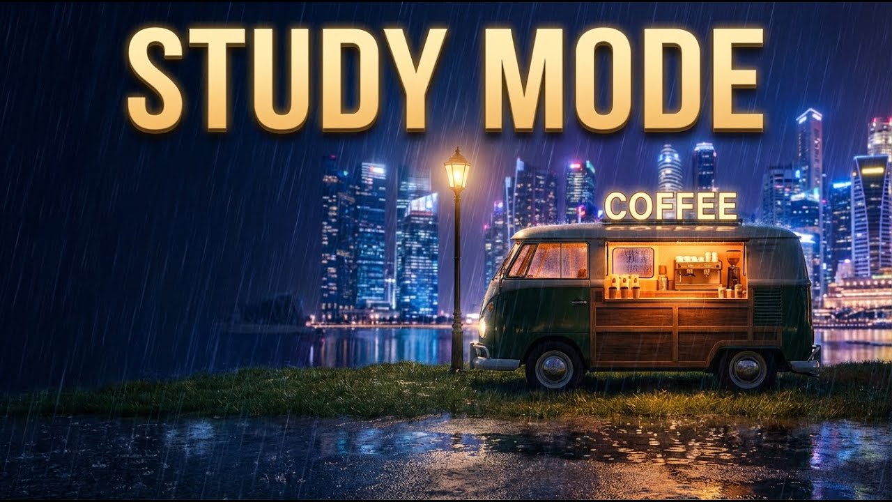 Rainy Night City Cafe  Cozy Lofi Beats for Deep Focus  Study