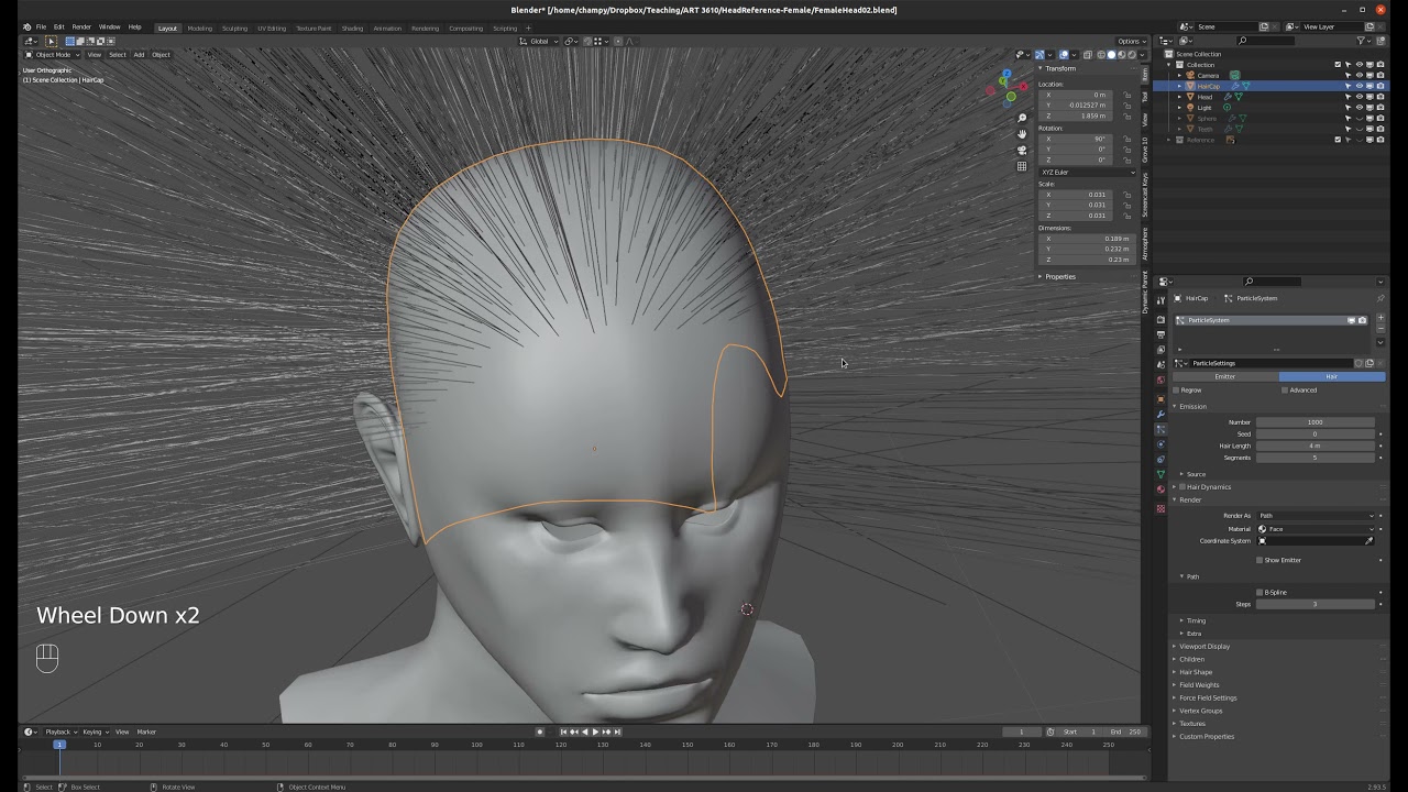 Blender Tutorial 21 - Basic Hair creation and grooming