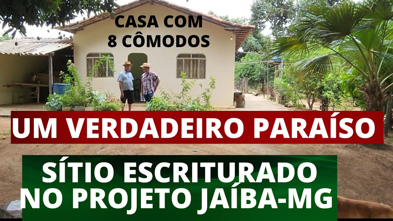 **VENDIDO** VENDE OU TROCA POR CASA. SÍTIO COM ESCRITURA RICO EM FRUTAS E ÁGUA. JAÍBA-MG.