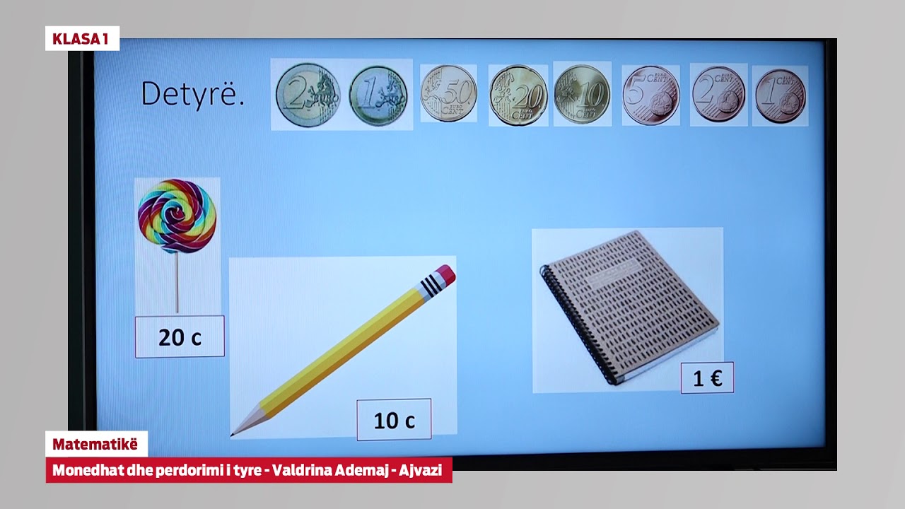 e Mesimi Klasa 1 - 1410 Matematikë - Monedhat dhe përdorimi i tyre