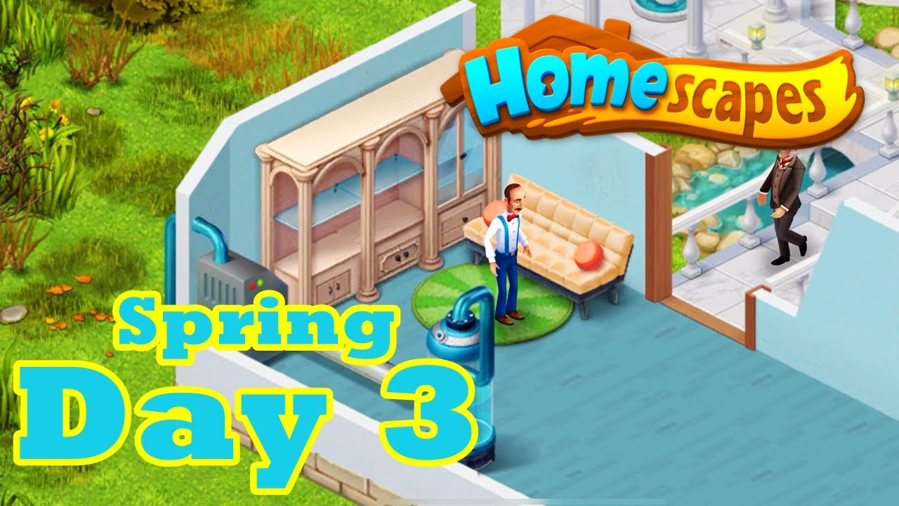 Homescapes Movie New Area Day 3 Story HD | Spring Area Restoration & Spring water | Ios | Android