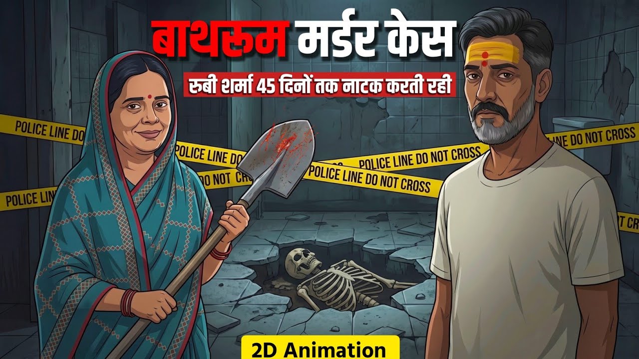 Bathroom Murder Case | Wife Hid Husband's Body for 45 Days | 2D Animation