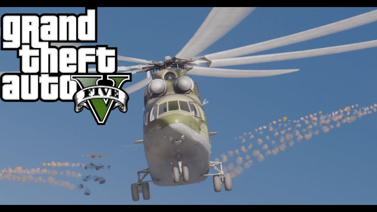GTA V Mil Mi-26 Halo (largest helicopter produced) (MOD)