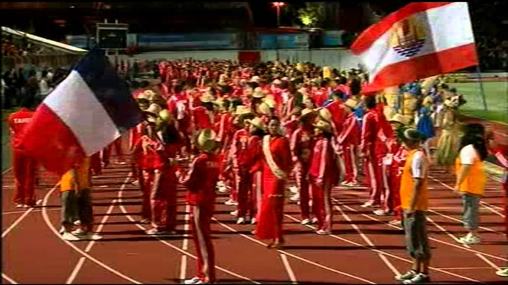 Délégation de Tahiti lors de l'Ouverture des XIV émes JEUX du PACIFIQUE 2011 NC .