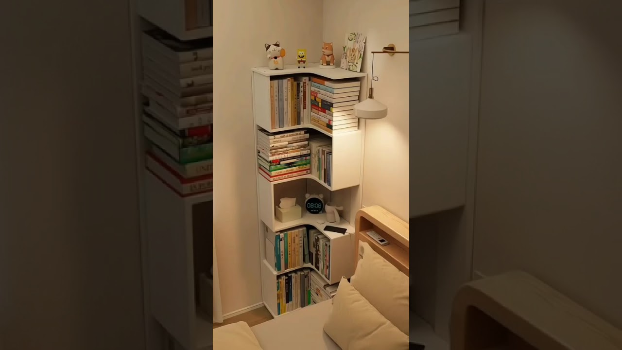 room corner books shelf cabinet #room #bedroom #corner #cabinetdesign #bookcorner #bookshelf