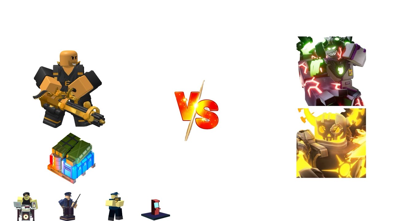 Roblox | Tower Defense Simulator | Golden Minigunner (/w support) Vs Intermediate and Molten Mode