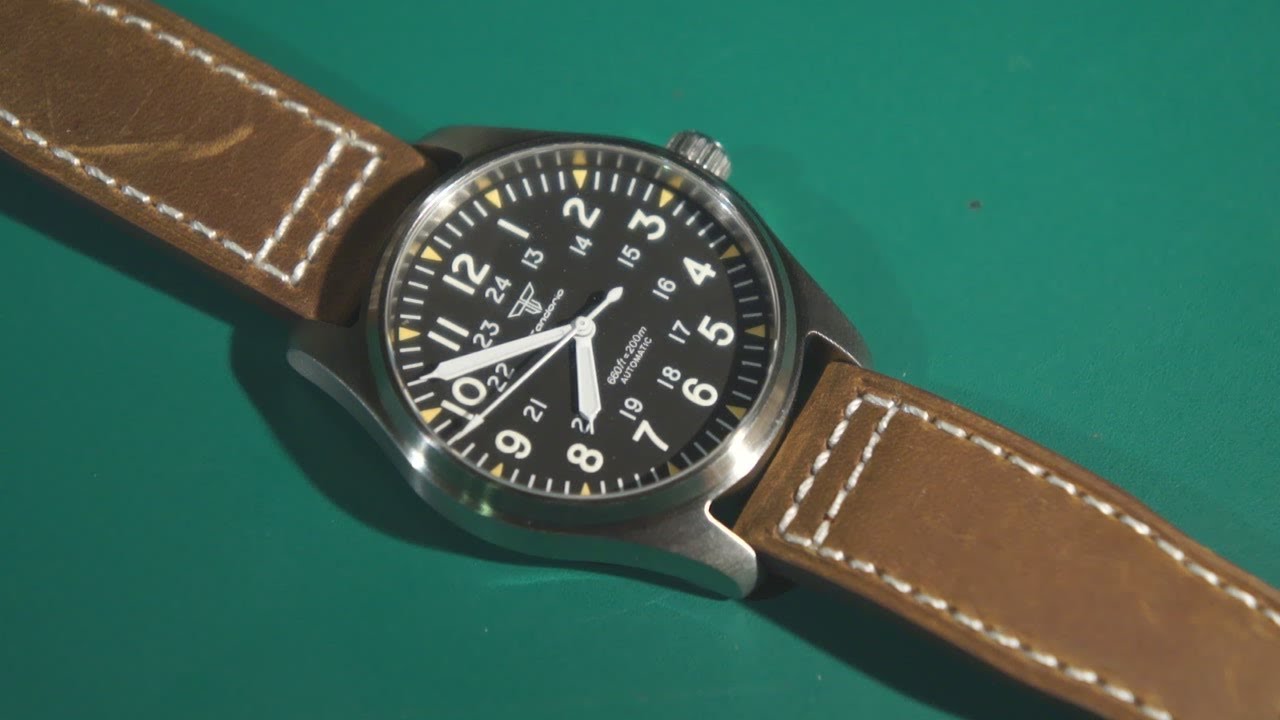 Tandorio - Seiko NH35A Automatic Dive Pilot Military Watch Screw Crown (link in the description)