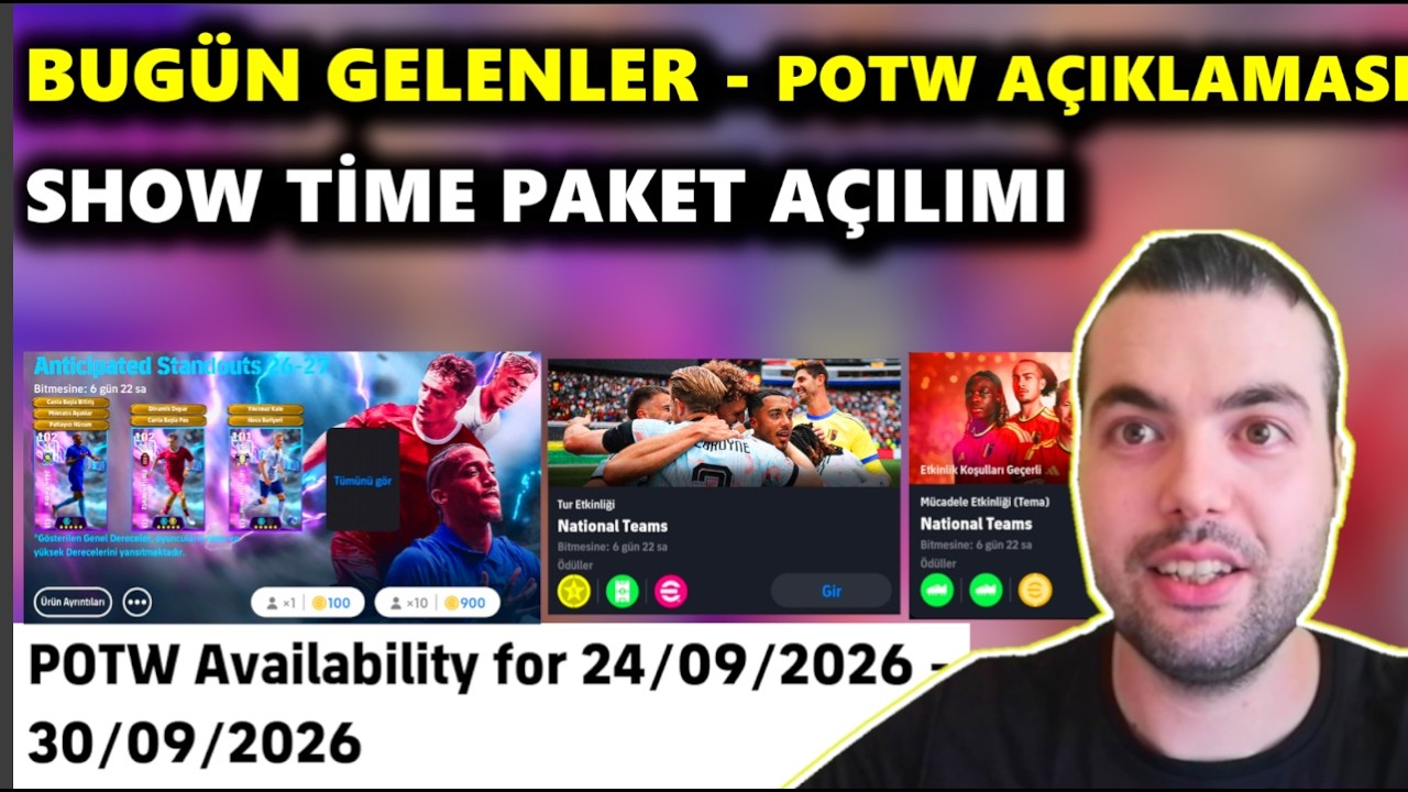 BUG&Uuml;N GELENLER 🔥KONAMİ'DEN A&Ccedil;IKLAMALAR🔥SHOW TİME PAKET A&Ccedil;ILIMI (eFootball 2027 Mobile)