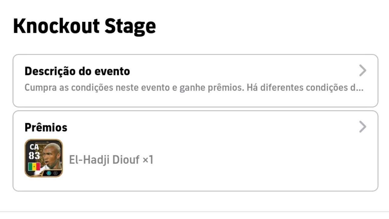 COMO PEGAR O EL-HADJI DIOUF E COMO TÁ UPANDO ELE NO EFOOTBALL MOBILE 2026 CONFIRA AGORA!