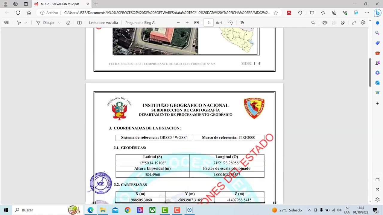 PROCESAMIENTO DE LÍNEA BASE (DATA GNSS) EN 