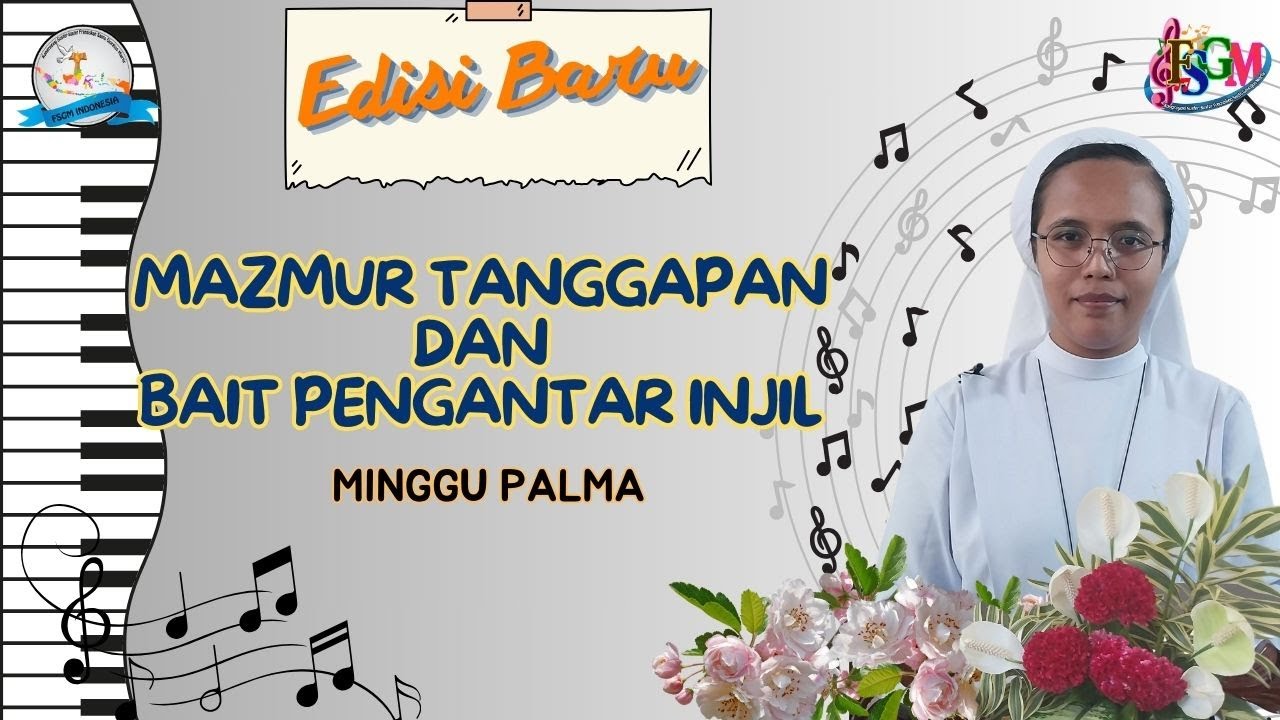MAZMUR TANGGAPAN HARI MINGGU PALMA. 29 MARET 2026. EDISI BARU.
