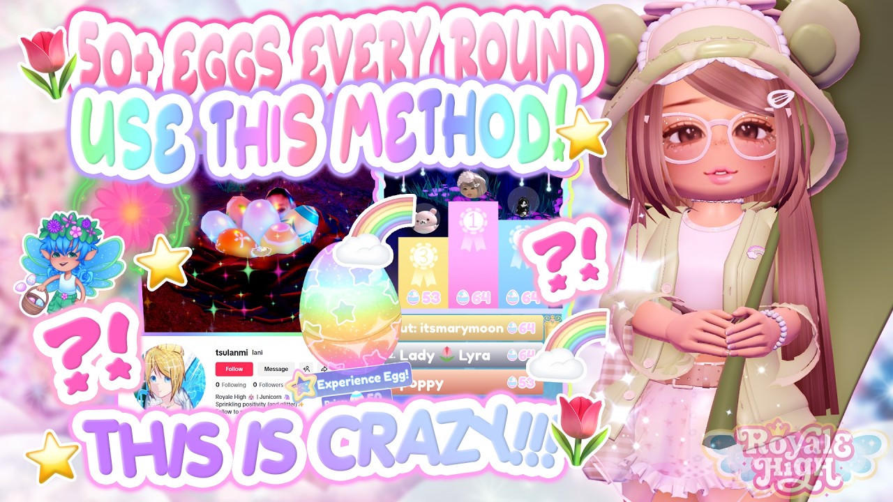 🌈ALERT🌷 GET 50+ EGGS EVERY ROUND 🍀WITH THIS METHOD🌧️ | Royale High