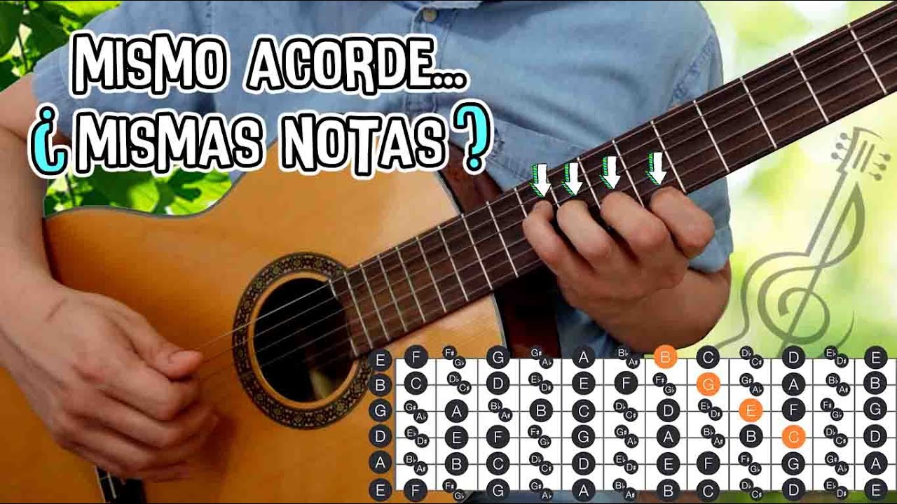 ¿Por qué hay diferentes formas de poner un acorde en guitarra? - Explicación definitiva paso a paso