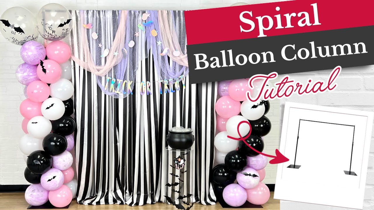 How To Make Spiral Balloon Columns: Halloween Decor Edition!