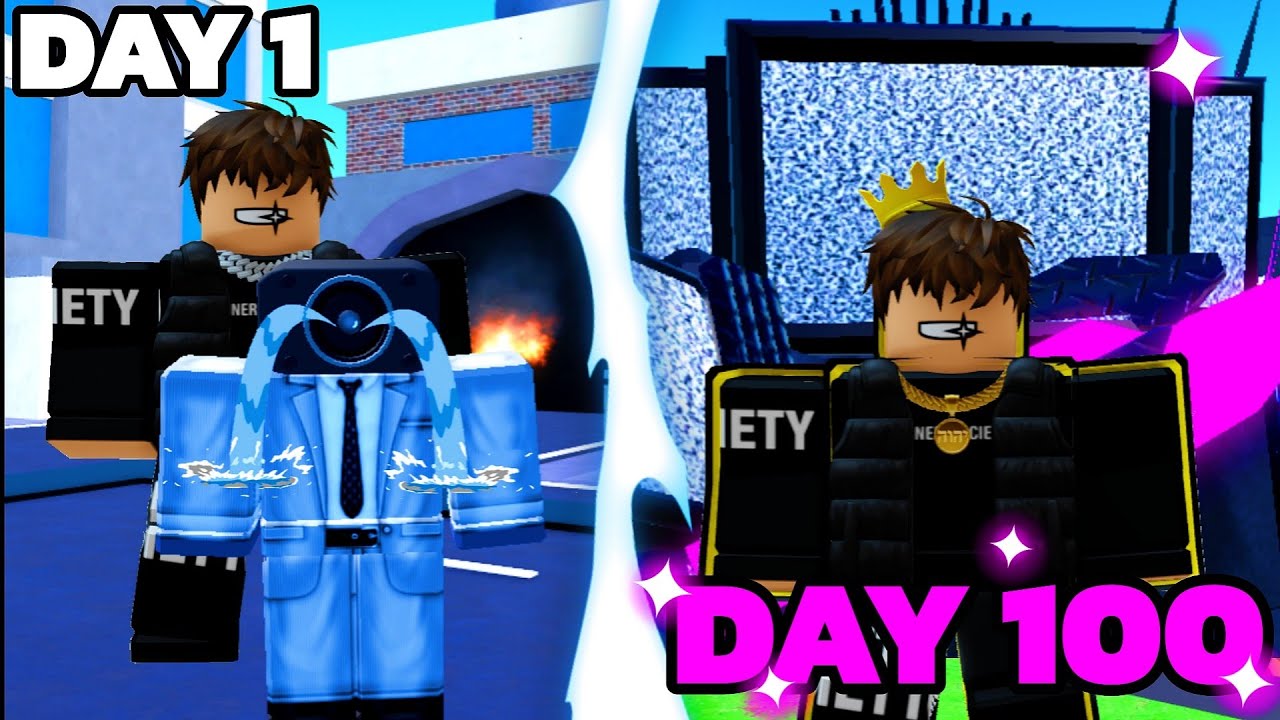 I Spent 100 Days in Toilet Tower Defense! From Noob to Overpowered!