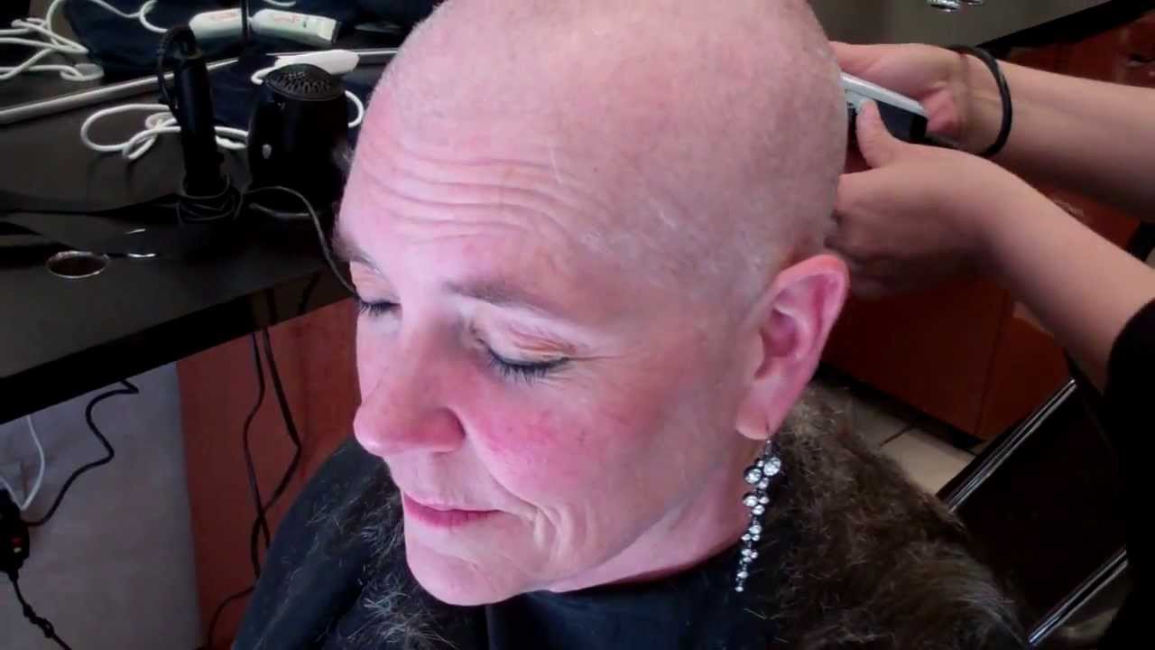 Susan gets hair shaved off before chemo takes it all out