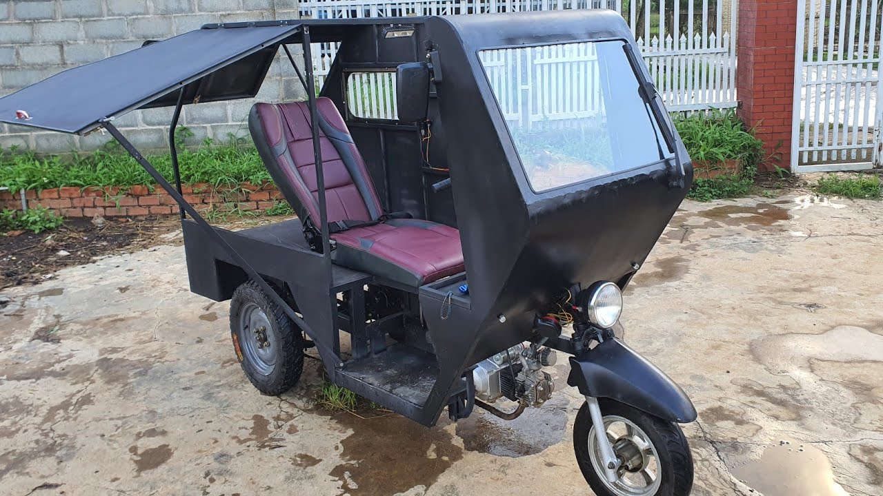 HOW TO MAKE TRIKE CAMPERVAN -TRIKE MOTORCYCLE WITH BIKES ENGINE  #2