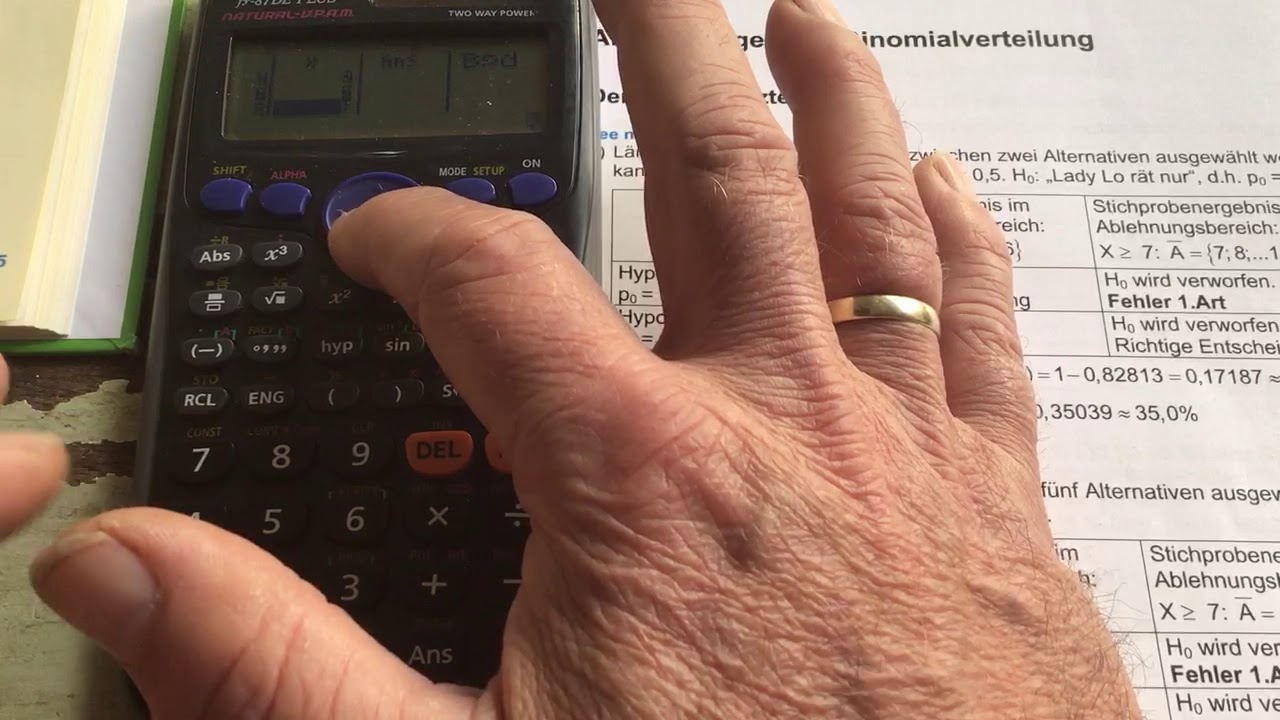 Binomialverteilung mit dem Taschenrechner fx-87DE Plus berechnen