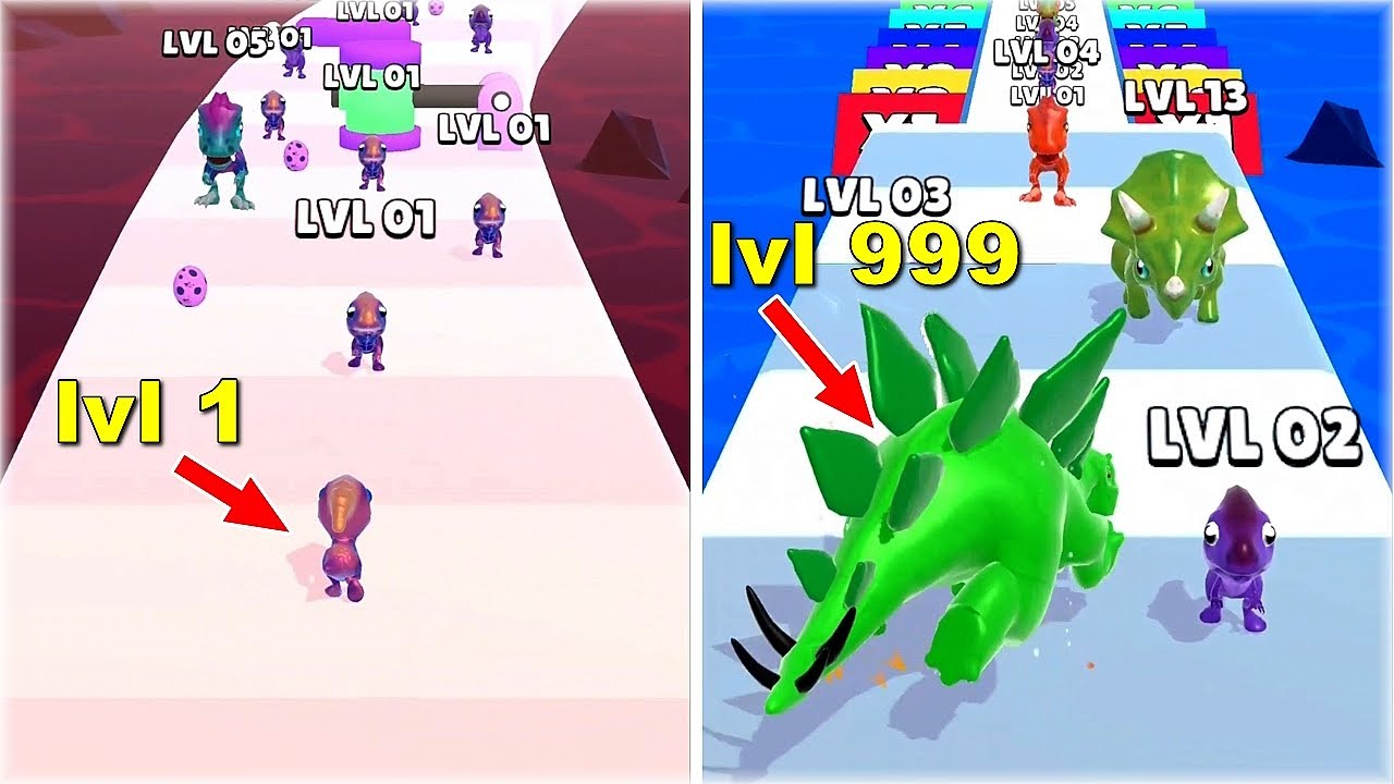 MAX LEVEL in Dino Evolution Run Game!