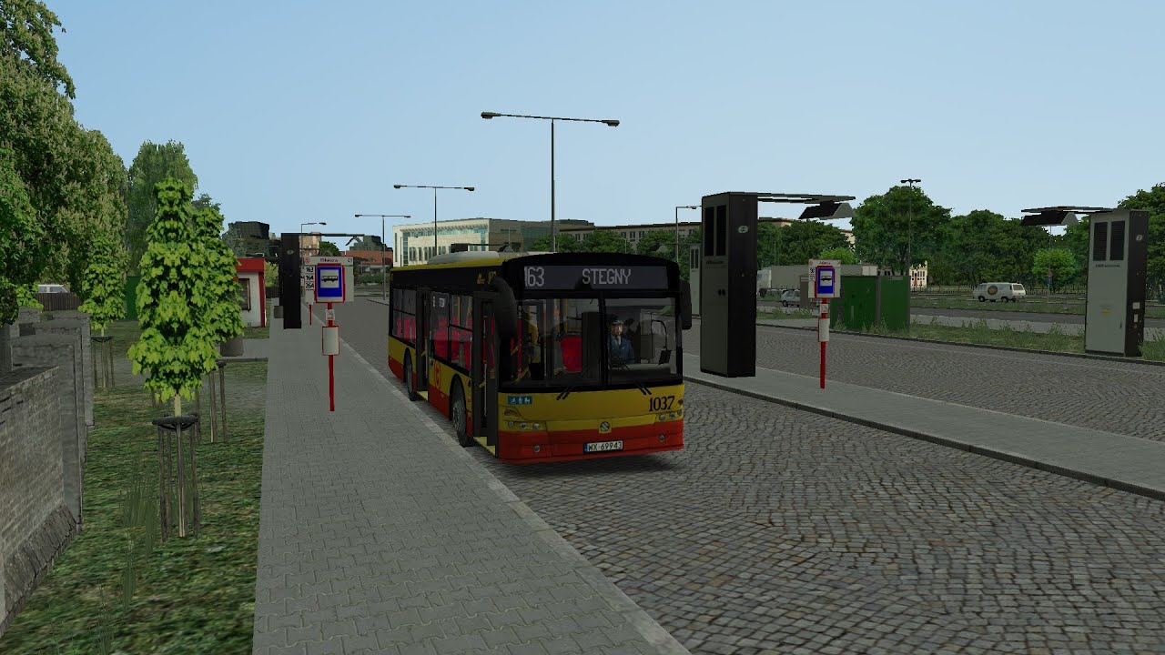 OMSI 2 1080p 60fps Warszawa Wilanów v2, Linia 163 + Solbus SM10 #1037