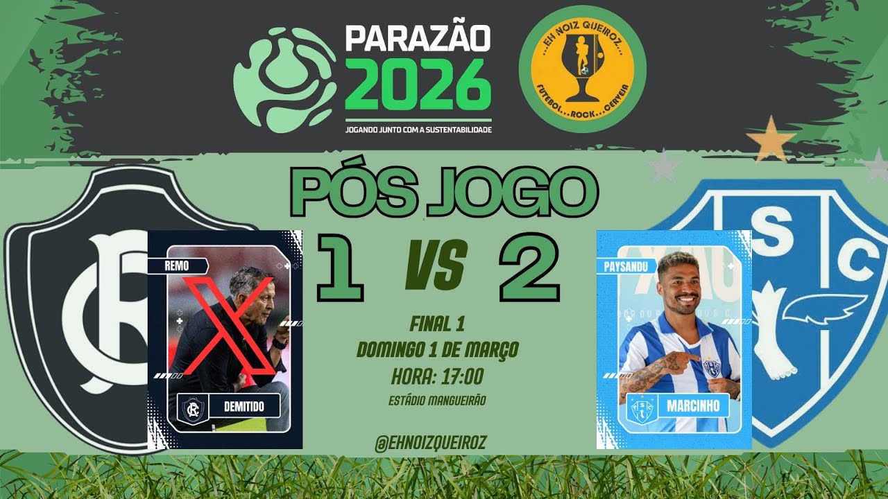 REMO 1 X 2 PAYSANDU | PAPÃO VENCEU, MERECIDAMENTE | OSÓRIO CAIU