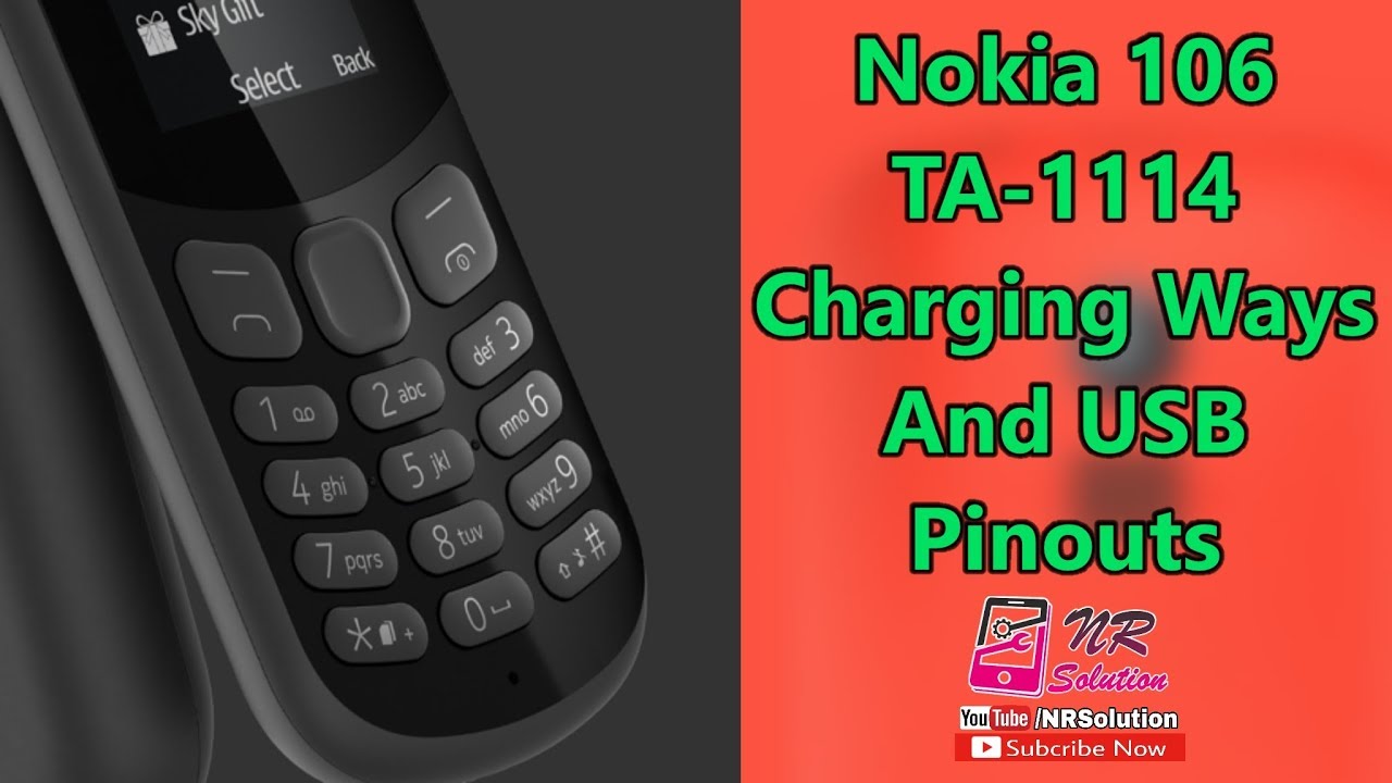 Nokia 106 TA-1114 USB Pinout And Charging Ways