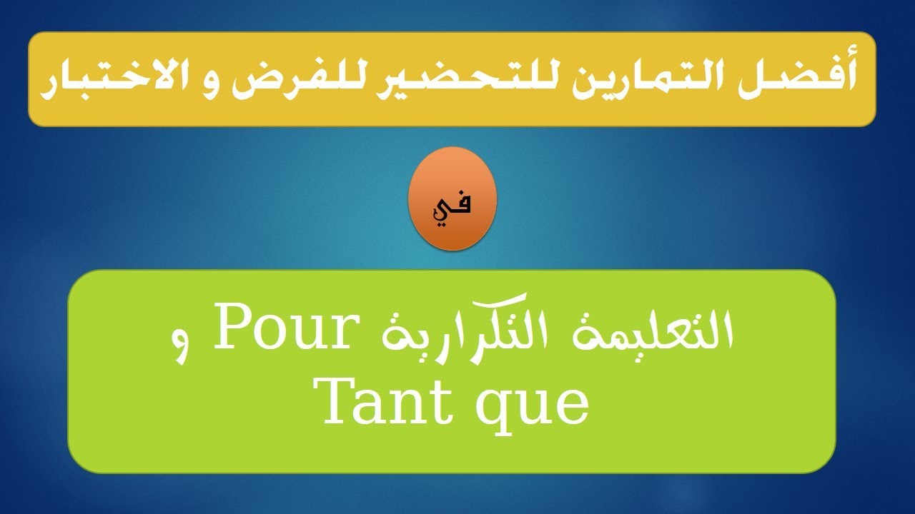 أكثر التمارين تداولا في الفرض و الاختبار التعليمة التكرارية Pour و Tant que
